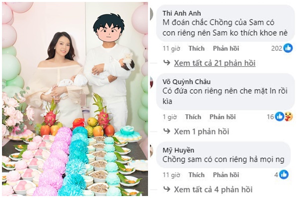 Sau tiệc đầy tháng của 2 con, Sam bị CĐM tung bằng chứng ‘làm vợ lẽ’ chồng đại gia ‘có con riêng’ nên không dám công khai, ‘phải dấu giếm suốt 2 năm qua’